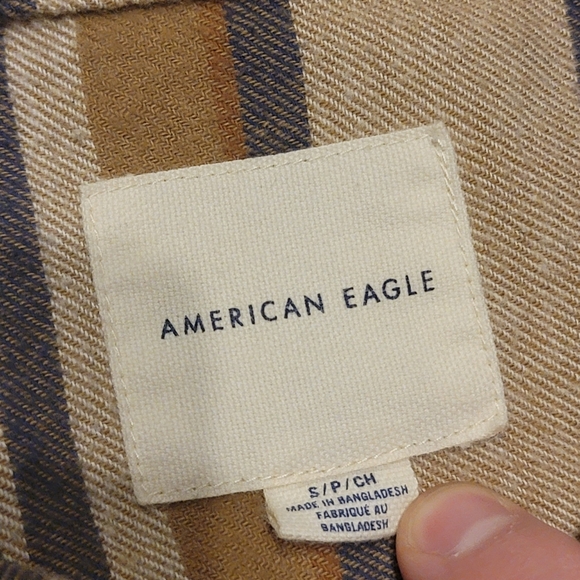 American Eagle Southwestern Twill Soft Flannel Shirt - Picture 7 of 7